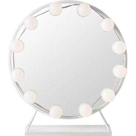 LED-beleuchteter Spiegel, Schminklampe im Hollywood-Stil mit 12 dimmbaren Glühbirnen, Kosmetiktischbeleuchtung (1/5)