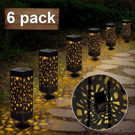 Lampes solaires d'extérieur, vases funéraires à pointes, éclairage décoratif extérieur idéal pour les décorations du Jour du Souvenir et de Noël-AquaForge