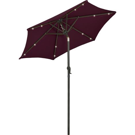 Maison Exclusive - Ombrellone da Giardino con LED Bordeaux 200x211 cm in Alluminio (1/5)