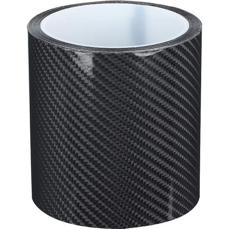 Black Car Door Edge Film, Anti-Scratch Sticker, Bumper Protector, Carbon Fiber Strip (10CM3M) (1/5)