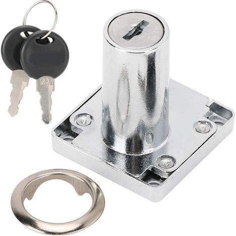 BUNTHAUS CSPARKV 3 Pièces Serrure à ​Tiroir avec Clé pour Meubles, Serrure de Meuble à Cylindre avec Clés Serrure à Came - Diamètre d'Ouverture 0,7 Pouce / 18mm, Longueur 38mm / 1,5 Pouce