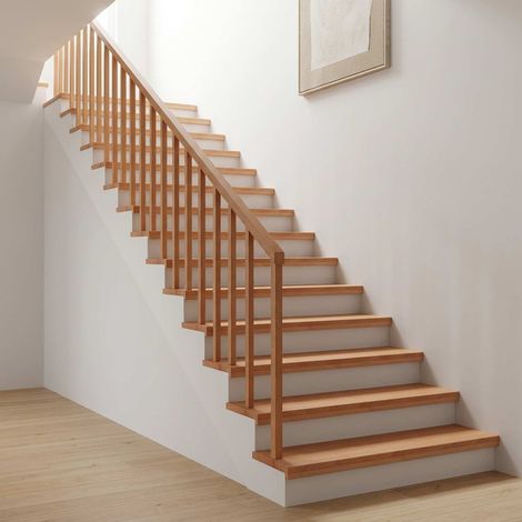 vidaXL Tappeti per scale 12 pz 70 x 25 x 2 cm Naturale (1/5)