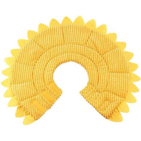 Collerettes pour Chiens Chat Anti-Morsure Protection Ajustable Collier de Récupération Comfy Cone pour Chiens et Chat avec Adorable Motif de Tournesol (Jaune S),, Ensoleillé (1/5)