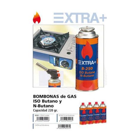 BOMBONA DE GAS ISO BUTANO N-BUTANO 220GR CARTUCHO