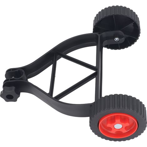 Roue de support pour tondeuse à gazon au lithium, réglable en hauteur, portable et universelle, pour coupe-bordures et jardinage (1/5)