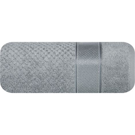 Asciugamano Milano 70x140 spugna acciaio cotone 500g/mq con bordo intrecciato con filo lucido Eurofirany (1/4)