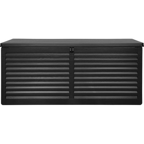Box Porta-Cuscini Dubrovnik in Plastica Nera — 146,5×61×64,5 cm 490L (1/5)
