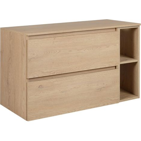 Mobile da bagno 100 cm (80+20) + TOP, Colore: Rovere Chiaro, 100 x 46 x 60,7 cm (1/5)