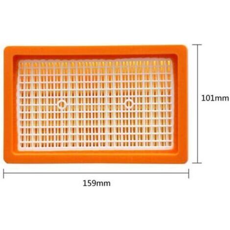 Filtres de rechange en paquet de deux pour aspirateurs Kärcher WD4, WD5, WD6, MV4, MV5 et MV6 type plat plissé. (1/3)