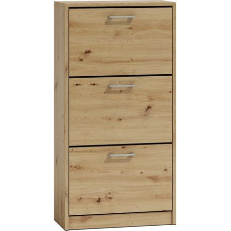 FANO Scarpiera 116x60x28 cm Deposito scarpe moderno Mobile ingresso 3 ante (1/3)