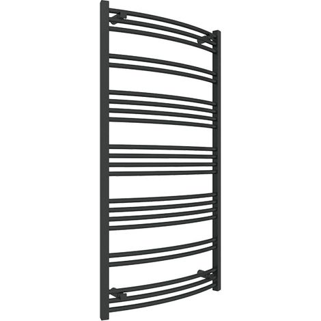 Heizungsbetrieb Handtuchheizkörper - Mattschwarz - Höhe 555mm Breite 500mm - 241 Watt - JAD555/500SXN