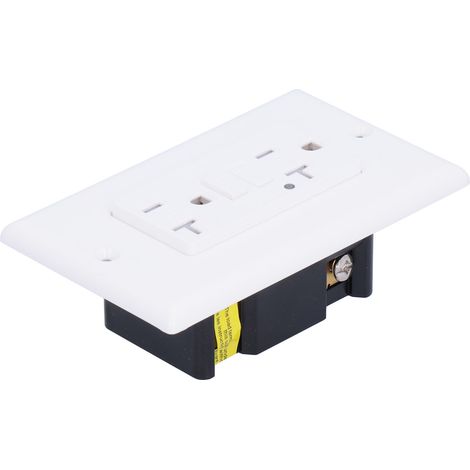 Prise intelligente GFCI LD‑3008B certifiée ETL en ABS décoratif, 125V AC, plaque murale de sécurité (1/5)