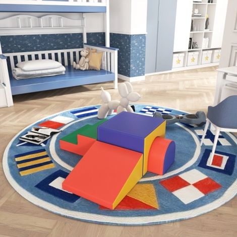 4er Softbaustein-Set zum Klettern und Rutschen, Kunstlederbezug, für Kinder im Alter von 1-3 Jahren, Mehrfarbig 
On-Site