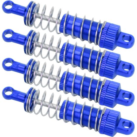4 Amortisseurs en Alliage d'Aluminium avec Ressorts pour Modèles RC 1/12 MN D90 - Bleu (1/5)