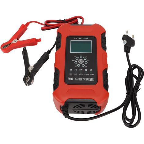Automatic battery charger, intelligent battery charger, wide application, safe protection, portable digital display for Gel AGM. (1/5)