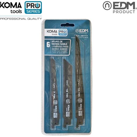 Kit di 6 lame di ricambio per sega universale per 08776 KomaTools (1/2)