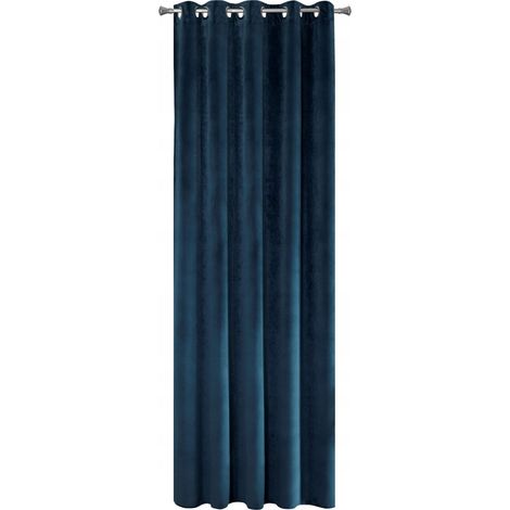 Rideau prêt à poser avec œillets VILLA 140x250 Eurofirany bleu marine 1 pc. (1/5)