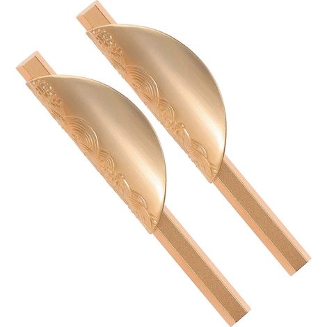 Poignées de meuble en métal brossé, poignées de tiroir demi-cercle, lot de 2, style moderne et résistant pour cuisine et dressing. (1/5)