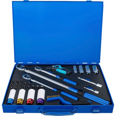 Bgs Technic – Coffret de clés dynamométriques 31 pièces – 3 tailles 6,3 mm, 10 mm, 12,5 mm – Mécanisme à cliquet réversible – Poignée ergonomique