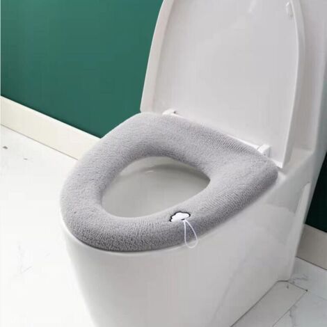Sollbry Coussin de siège de toilette universel, 3 pièces, doux et épais, pour la maison, accessoires de couvercle de toilette, automne et hiver (1/4)