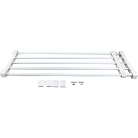 Étagère de Rangement Extensible pour Placard à Vêtements, Diviseurs de Garde-robe Réglables, Séparateur de Tension pour Armoire, Armoire, Salle de Bain, Cuisine, Bibliothèque(75120CM) (1/5)