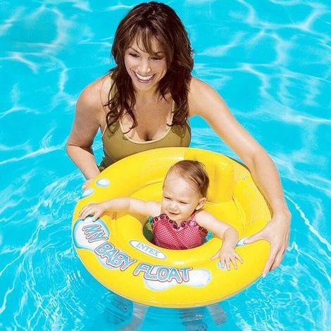 DEESSE SHOP - Siège de piscine pour bébé, bouée pour bébé, anneau pour bébé, anneau de natation flottant pour enfant, piscine gonflable de taille réglable pour bébé. (1/5)