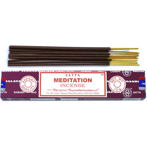 Encens Satya 15g - Méditation- Vendu par 1 (1/2)