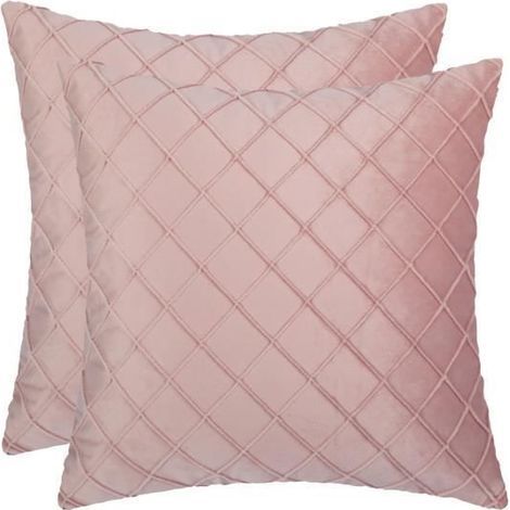 Cushion Covers - Set of 2 - Pink Velvet - 45x45cm - Outdoor Use