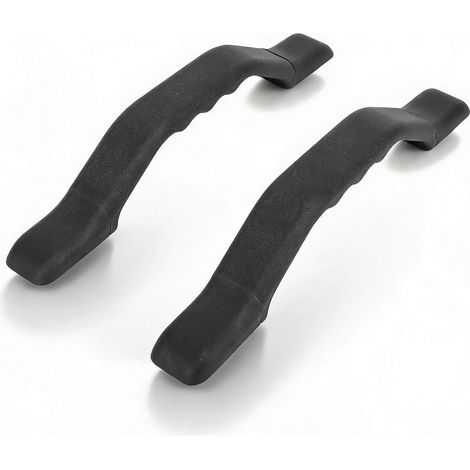 Poignée d'appui de Porte de Camping-car, Poignée d'assistance de Porte 'entrée de Camping-car, 2 Pièces Barre 'appui en Nylon pour Marchepied de, Remorque de Voyage, Toilettes, (BLACK) (1/5)