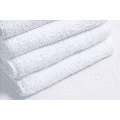 Lot de 4 serviettes de bain blanches coton 70 x 140 cm 500gr / m2