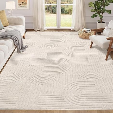 Tapis Salon Moelleux 120 x 160 cm, Shaggy Tapis Chambre Poil Courts avec Effet 3D Antidérapant Tapis Salle a Manger pour Interieur (1/5)