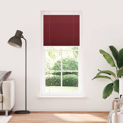 Maison Exclusive - Tenda Plissettata Rosso Bordeaux 90x200 cm Larghezza Tessuto