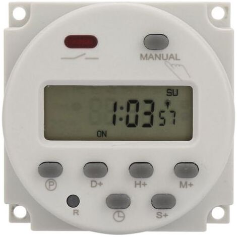 Commutateur de minuterie à affichage numérique programmable de petit type 7 jours 1S 168h 5VA (220V AC) (1/5)