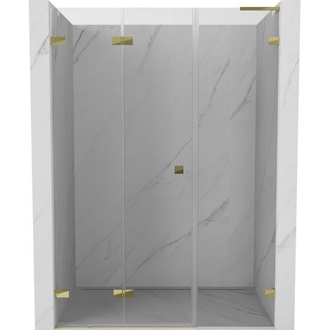 Mexen Lunar-F L Falttüren Dusche links 140 cm, transparent, gold - 836SL-140-050-50-00-L (1/5)