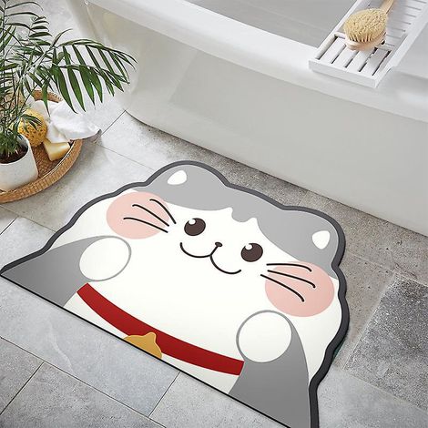 un Tapis De Sol Super Absorbant Pour Chats, Tapis De Bain Super Absorbant 40x60cm, Tapis De Bain En Microfibre Sanou, Tapis De Douche, Tapis De Ba (1/5)