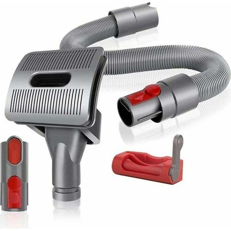 Dog and cat vacuum cleaner brush grooming tool for Dyson V11 V10 V8 V7 Grooming tool + flexible extension hose + converter adapter + trigger (1/5)