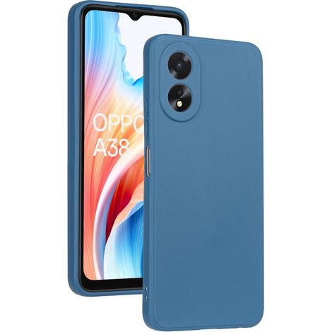 Custodia sottile per Oppo A38 / A18, Slim Matte, blu navy + vetro 9H (1/3)
