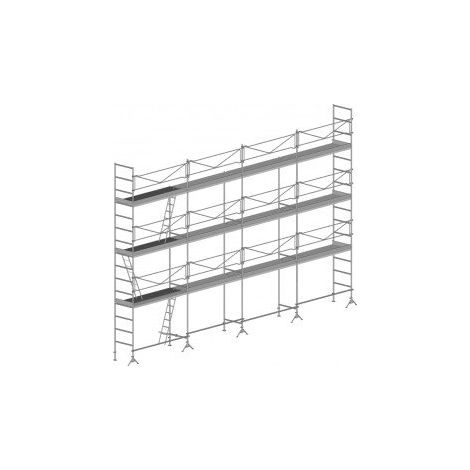 Matisère – Échafaudage de maçon 104m² – Hauteur de travail max 8m – Structure sans outils – Charge maximale 300kg – DCM104S (1/6)