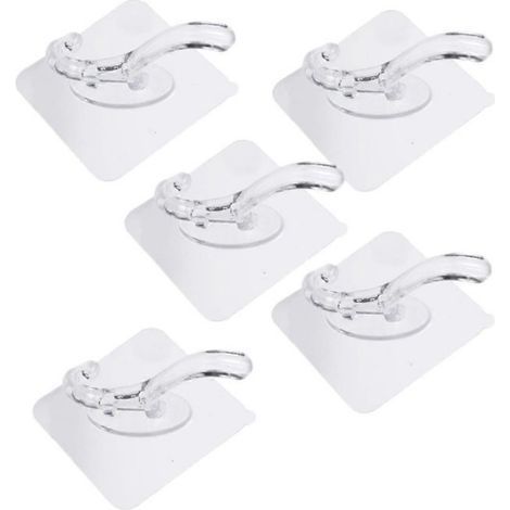 Set mit 5 Kleiderhaken, ideal für Schlafzimmer, Badezimmer, Küche und Wohnzimmer.