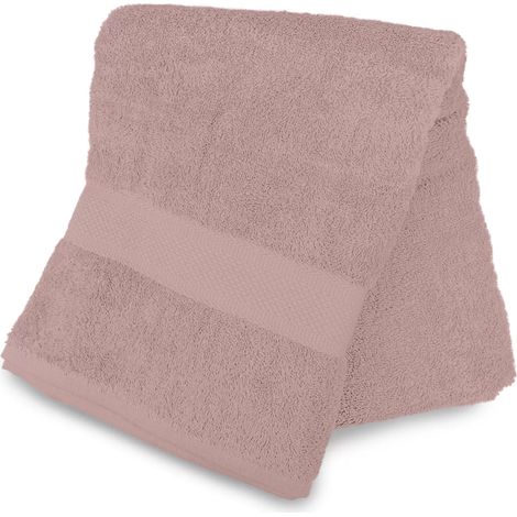 Drap de bain en coton 500 gr/m2 70X130 cm LAGUNE vieux rose, par Soleil d'ocre