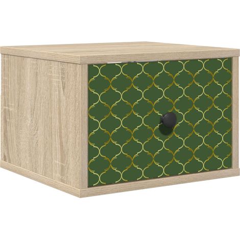 Mobiletto da comodino a parete GELEEN Rovere Sonoma vidaXL (1/5)