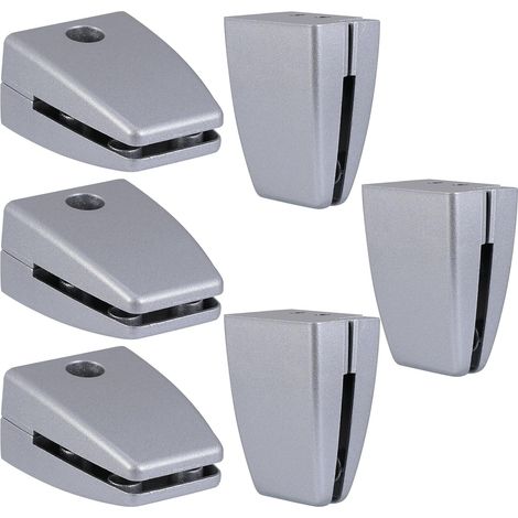 6 clips de fixation pour panneaux bureau en alliage d'aluminium (1/5)