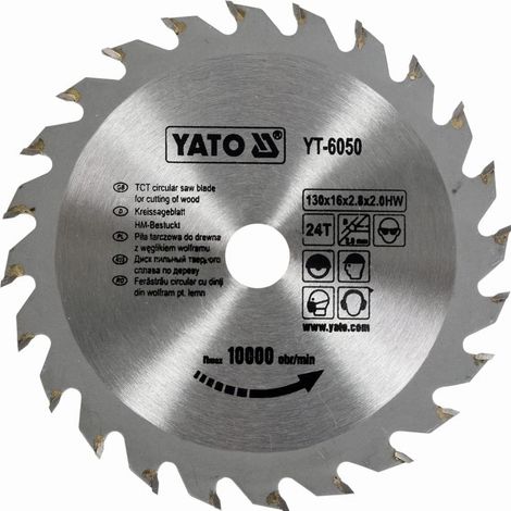 LAMA SEGA CIRCOLARE YATO WIDIA 130x16mm 24 DENTI 6050 (1/3)