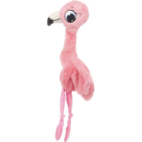 Peluche Flamant rose grand yeux pour chien (1/3)