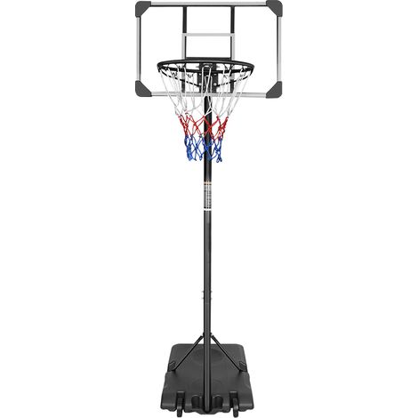 Portable Basketball Hoop, 170-213cm Adjustable Height Basketball Hoop Goal System for Kids Teenagers Youth & Adults Outdoor/Indoor, 71.1cm Shatterproof Backboard & Wheels (1/5)