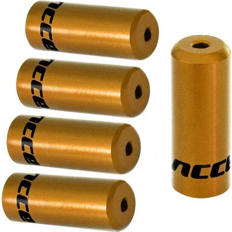Accent Aluminium 4mm Schaltgehäuseenden, 5 Stück, gold (1/2)