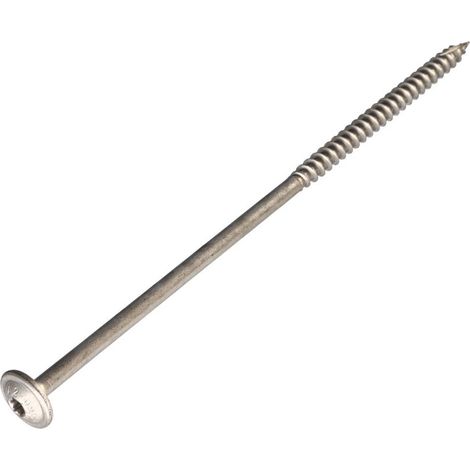 Vis charpente tête disque Inox A2 4.5X45 Filetée sur 30 TORX T20 Diamètre de tête: 13 (1/5)