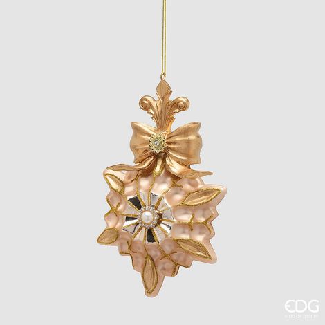 EDG Enzo De Gasperi Stella di Natale H17,5 Ø12 cm Oro – Addobbo per Albero di Natale (1/2)