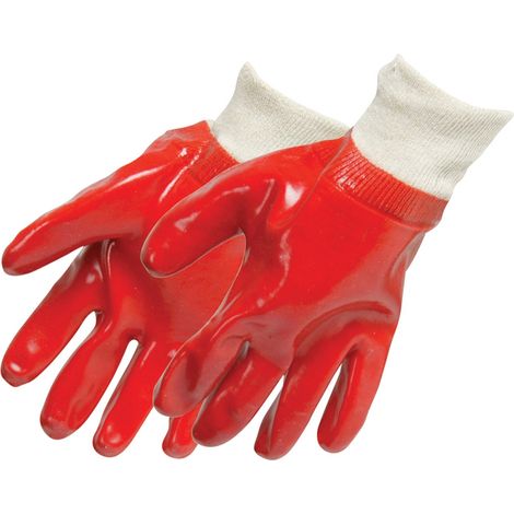 GANTS TRICOT PVC ROUGES TAILLE UNIQUE SILVERLINE 447137