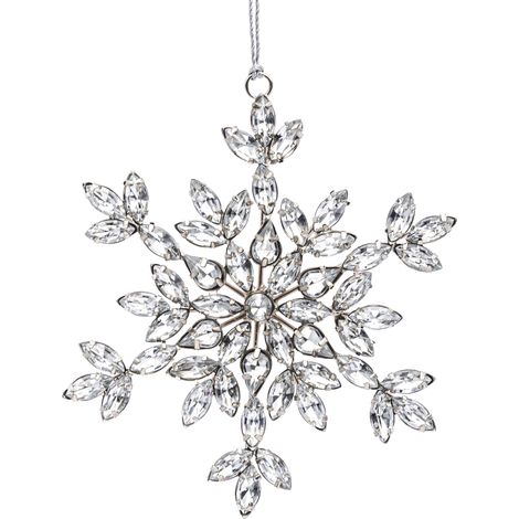 Ciondolo a forma di stella con fiocco di neve in cristallo per albero di Natale 13x12x0,5 (1/5)